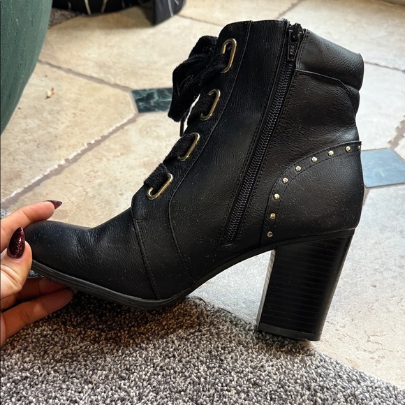 Apt. 9 Black Combat Boots - Picture 3 of 5